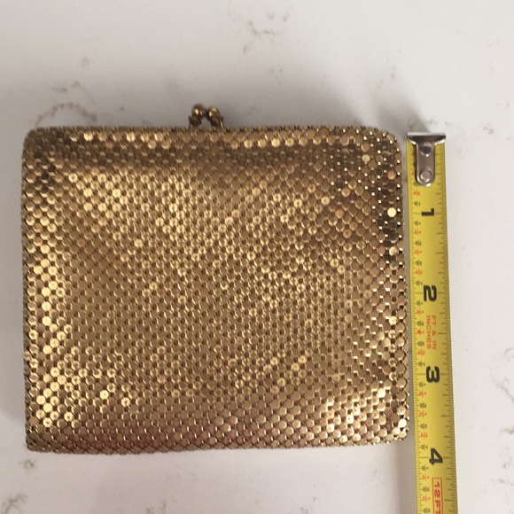 Whiting & Davis Wallet Gold Mesh Vintage 60s - Picture 10 of 11
